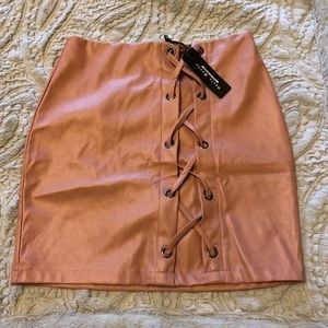 Vegan leather skirt